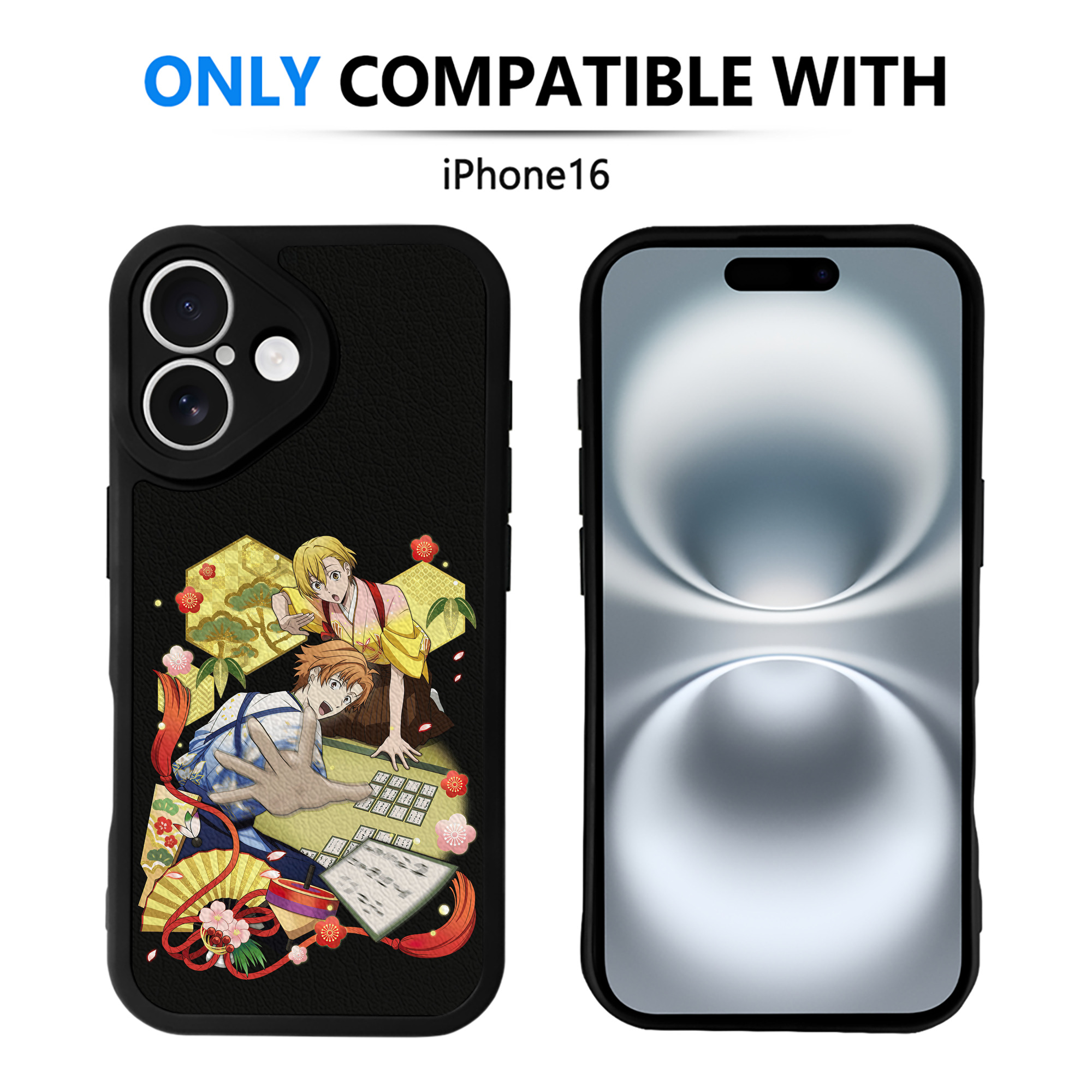 （画像用） 文豪ストレイドッグス Bungo Stray Dogs 【iPhone 16シリーズ対応】シリコンスマホケース（レザー調） 材質：シリコン